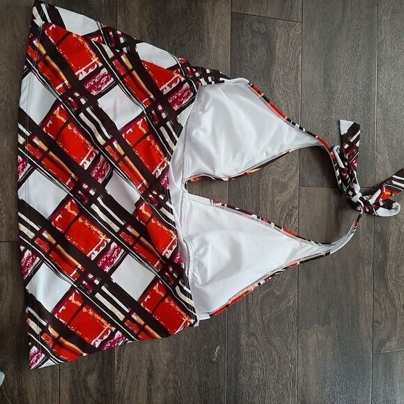 Orange tanking swimsuit top sz 18 extra large - Picture 3 of 3